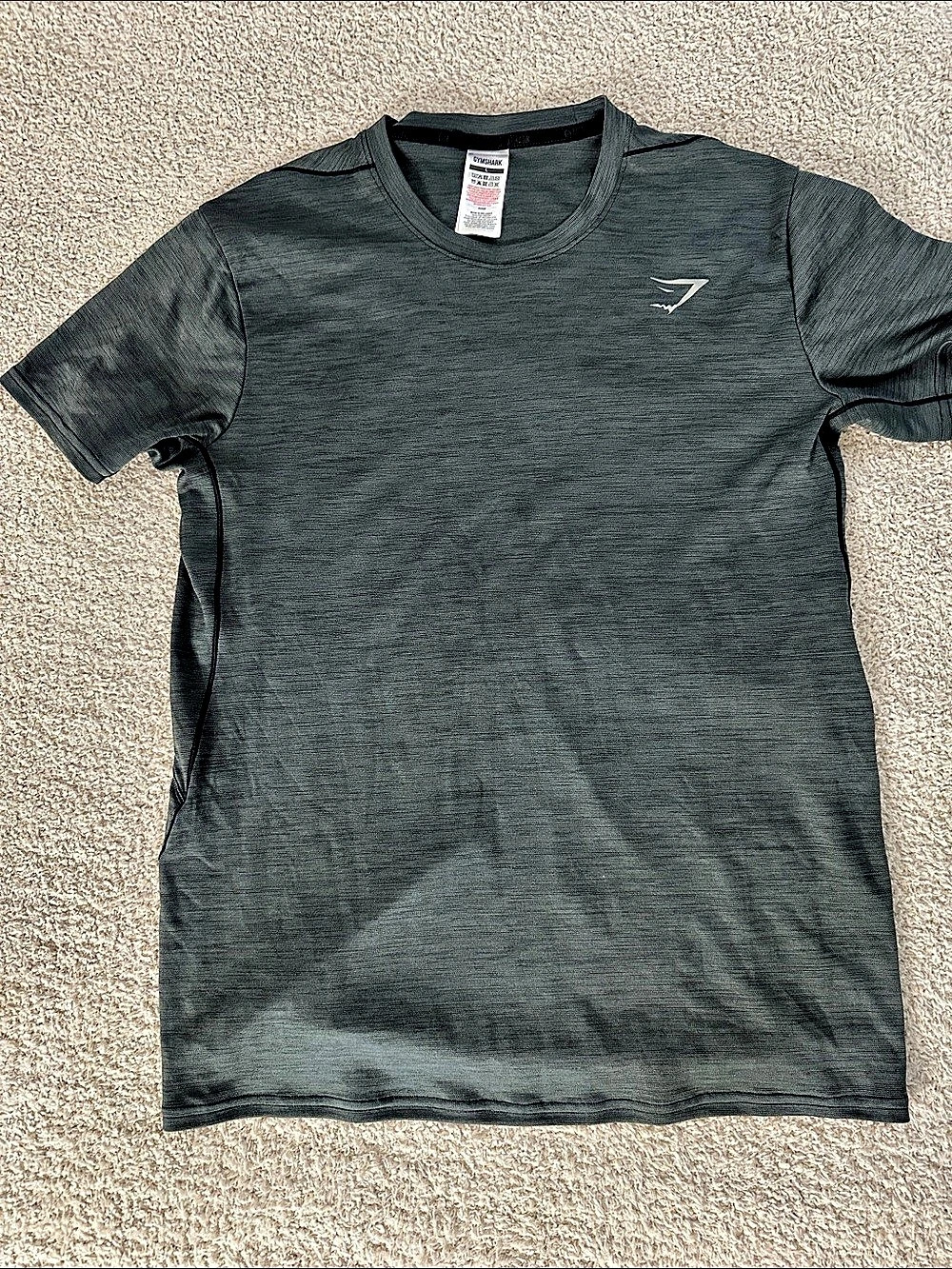 Gymshark Speed T-Shirt Men's Athletic Short Sleeve Tee Gray Large